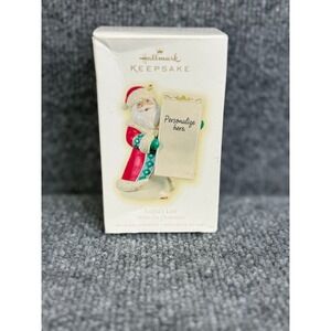 Hallmark 2009 Santa's List Write-On Ornament Keepsake Christmas Holiday Collects